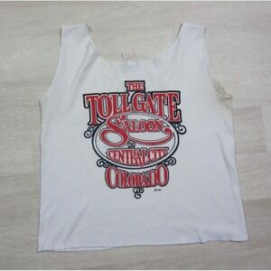 Vintage 1980's Central City, Colorado Bartender Tank Top Toll Gate Saloon Ladies